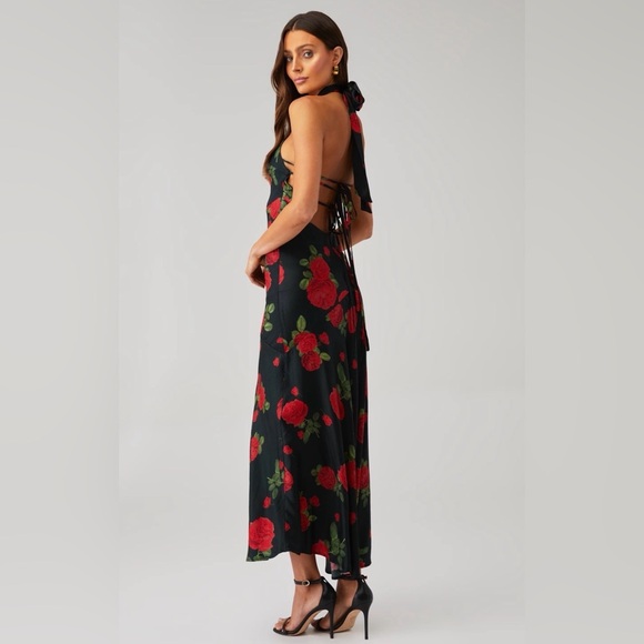 NWT For Love & Lemons Astoria Halter Maxi Dress Size Large - Picture 4 of 7